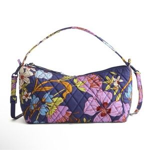 Vera Bradley Mini Slouchy Convertible Crossbody Coffee Garden